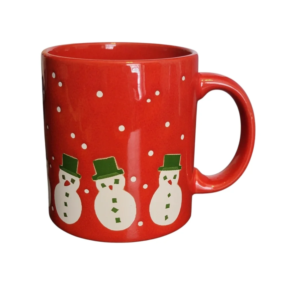 Waechtersbach Christmas Coffee Mug with Snowman Red White Green‎ Made in Germany